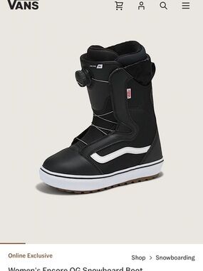 Vans Black & White Encore OG Snowboard Boot